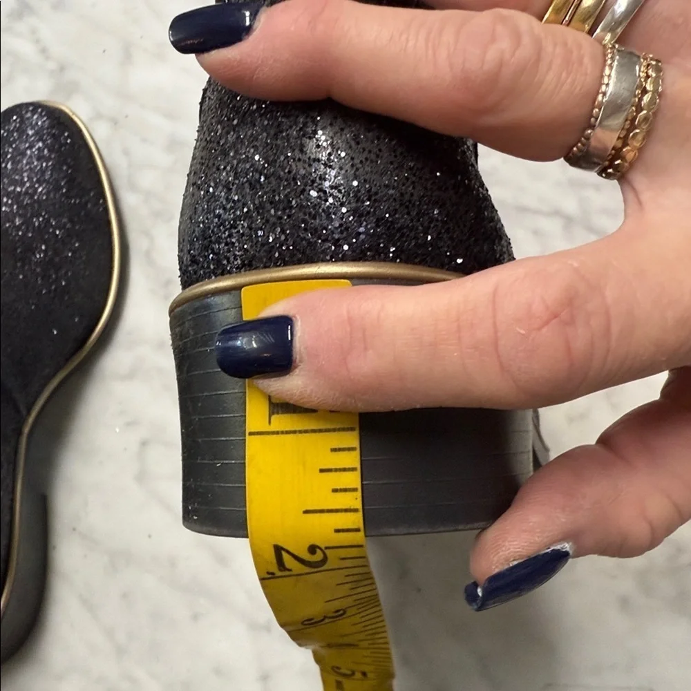 Kate Spade Navy Glitter Sedgewick Slip on Chelsea Rain Boot Size US10/11